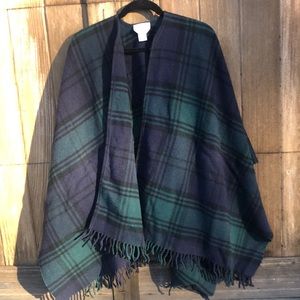 Talbots 100% wool cape, wrap, shawl made in Italy